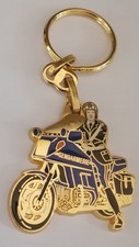 Moto BMW Motard GENDARMERIE NATIONALE porte clés 4 x 4 cm  fab DELSART vers 1990