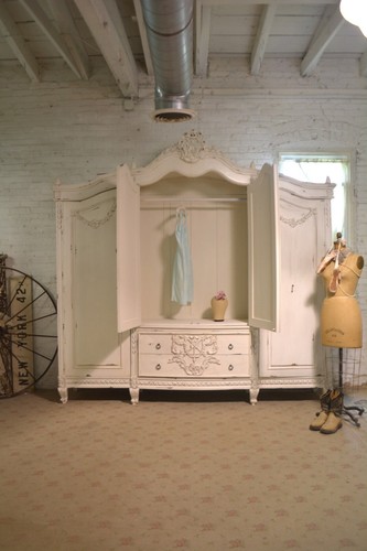 French armoire painted - armoire, cottage