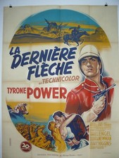 WESTERN AFFICHE ORIGINALE FRANCAISE LA DERNIERE FLECHE 1952 TYRONE POWER RARE
