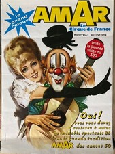 très belle affiche de cirque AMAR tournée 1986