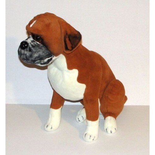 Peluche chien boxer - boxer,