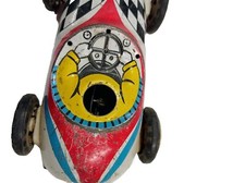 Ancienne voiture de course en tôle lithographiée – Jouet vintage n°3 – années 50