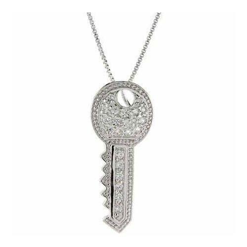 925 argent zircone pendentif - zircone,