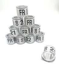 20 Bagues oiseaux en plastique plexi alu 2025 pigeons voyageur 08mm