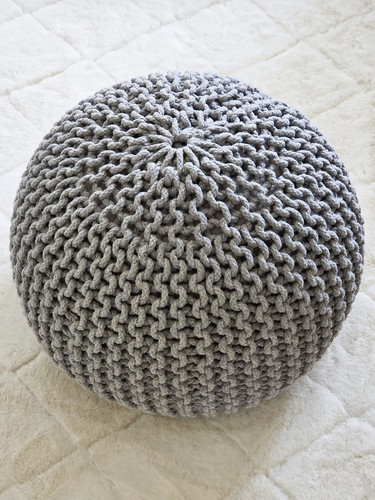 Lychee modern light grey pouf - lychee,