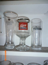 3  VERRES TUBORG BEER