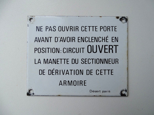 Plaque émaillée métier