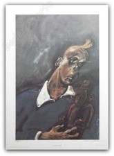 Affiche Offset NICOLLET Tintin Fetiche 400 ex. signé 50x70