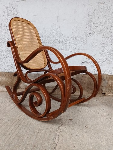 Fauteuil bascule vintage en - bascule,