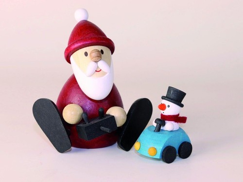 Figurine bois père noël - père,