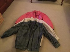 Blouson style bomber en cuir souple marron Infinity, moyen