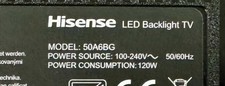 Panne complète TV LED HISENSE 50A6BG Vérifié