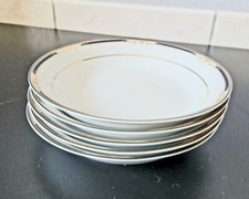 Lot de 5 Assiettes Creuse Porcelaine Doré Bleu et Blanc de Winterling Roslau 