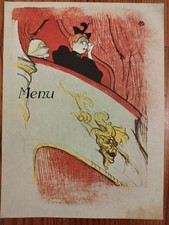 Menu ancien TOULOUSE-LAUTREC -