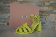 Miu Taille 40 Sandaletten Sandales Chaussures 5X756D Limon Neuf Autrefois