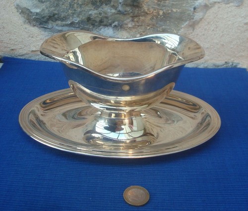 V65 saucière métal argenté - saucière,
