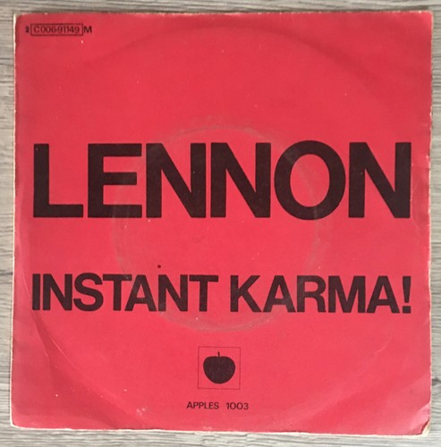 Lennon instant karma t - 45,