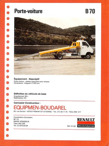 Renault porte voiture - 70, /