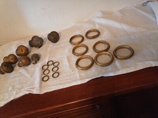 Lot anneaux rideaux cuivre