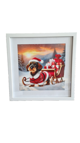 Cadre photo chien teckel - cadre,