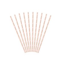 10 PAILLES CARTON RAYÉES