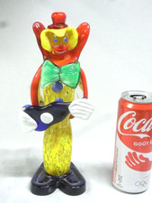 🇫🇷 GRAND CLOWN MURANO VERRE ART GLASS VENETIAN FIGURINE VINTAGE