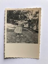 Snapshot Photo originale vintage Femme hula hoop cerceau - SB442