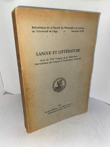 Langue littérature actes - langue,