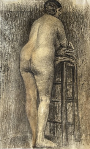 Grande académie femme nue - , de