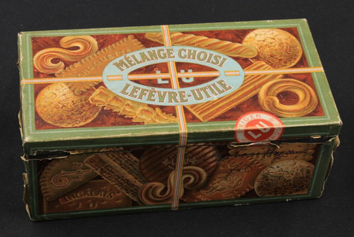 Ancienne boîte tôle biscuits - boîte,