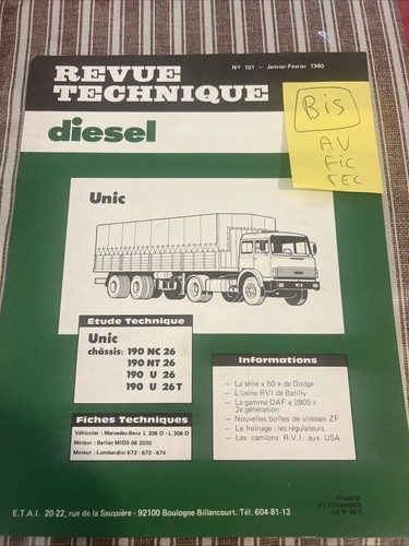 Revue technique unic 190 - revue, 26
