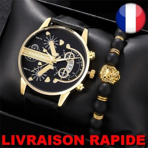 Montre bracelet perle noir - montre,