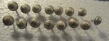 7 PAIRES de BOUTONS argentés