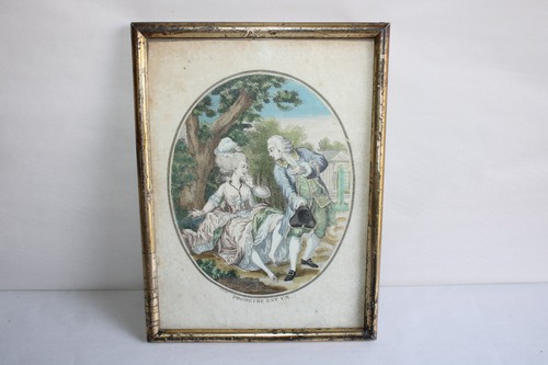 Ancienne gravure réhaussée