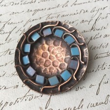 Jean AUGIS Broche Vintage ART DÉCO 1930 Emaillée Design Brooch