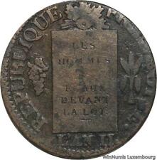 R6806 Rare Convention 1 Sol aux balances an II 1793 D. Dijon -> Make offer