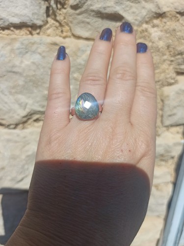 Bague labradorite réglable - bague,