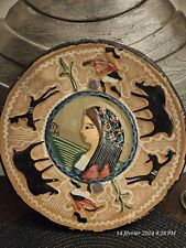 plat en ceramique , assiette décorative ancienne à accrocher au mur, décoration 