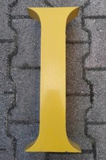 Ancienne Lettre I en Métal H. 45 cm Peinture Origine Vintage Enseigne Loft Déco