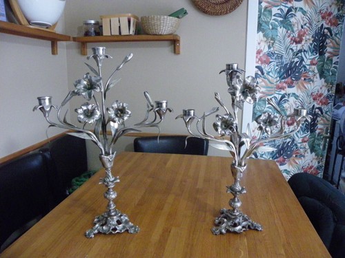 Paire chandeliers anciens 3 - paire, de