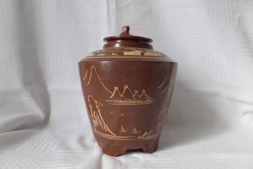 Pot couvert urne céramique - en,