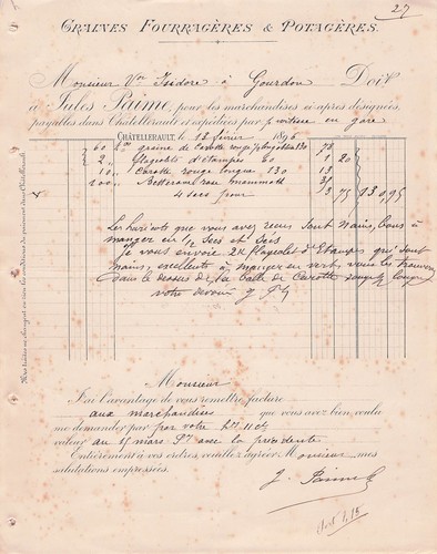 Chatellerault grainetier - 86,