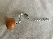 Tire-bouchon  manivelle / tete en bois / vintage old corkscrew