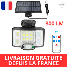 Lampe Solaire Extérieur 800LM Détecteur de Mouvement Lumière Jardin Étanche IP65