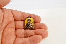 Petite icône en bois 3 pièces avec Vierge Marie, excellente idée pour la fabr...