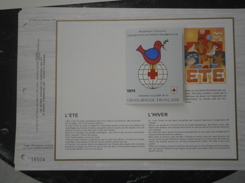 Feuillet philatélique croix - feuillet,