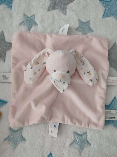 Doudou plat lapin rose jouer - doudou,