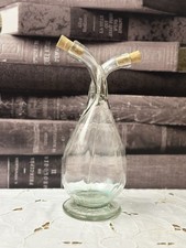 Vinaigrier Huilier Verre Soufflé  Guédoufle Ancien Vintage France