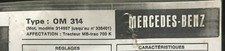 2)Fiche Technique R.T.A (RTA); MERCEDES-BENZ TYPE OM 314  Tracteur MB-Trac 700 K