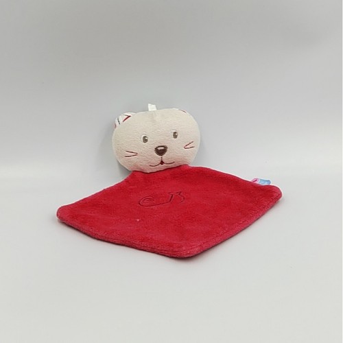 Doudou plat chat ours beige